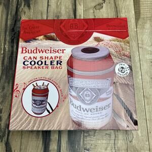 Budweiser Soft Can Shape Speaker Cooler Bluetooth Cooler Built in Speaker Red .